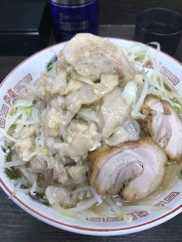 「小ラーメン、少なめ、ヤサイ、ニンニク、アブラ」@ラーメン二郎 川越店の写真