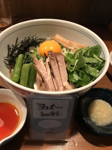 「干し海老油そば〔追い飯付き〕780円」@味香房 海居人の写真