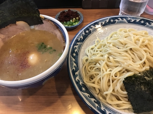 「特製つけそば 特盛 エビ辛し」@浜屋 五反田店の写真