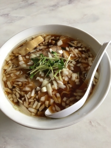 「爺(じじ)ラーメン+替え玉(600円+100円)」@ラーメン爺の写真