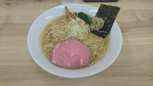「魚介鶏だし塩らぁめん 650円 + チャーシュー丼 250円」@麺処 有彩の写真