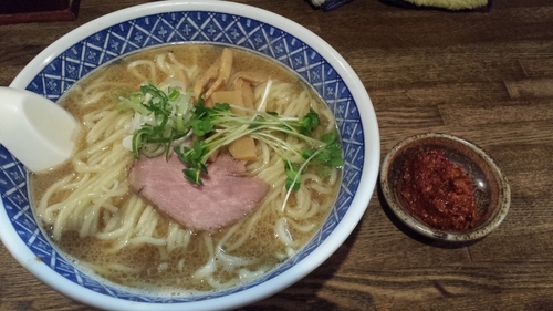 「らーめん大盛り800円辛味50円」@燦燦斗の写真