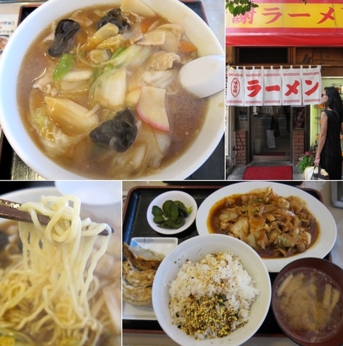 「広東メン 730円 + 豚キムチ定食 820円」@謝謝ラーメンの写真