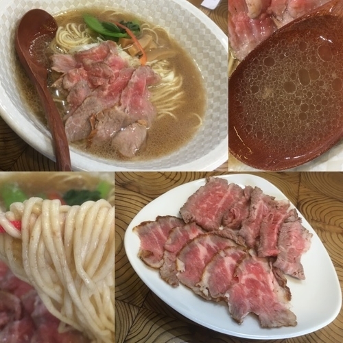 「牛骨ラーメン あっさり（醤油） +ローストビーフ」@麺榮 王様のラーメンの写真