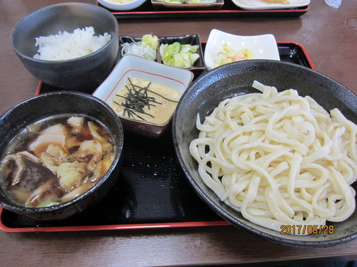 「肉汁うどんセット並盛900円」@森製麺所の写真