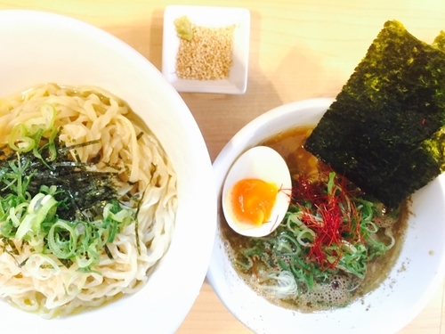 「煮干し生姜水 煮干しつけ麺」@麺屋Mの写真