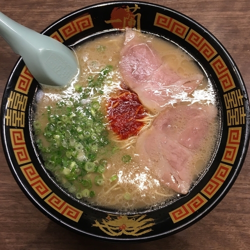 「天然とんこつラーメン (790円)」@一蘭 太宰府店の写真