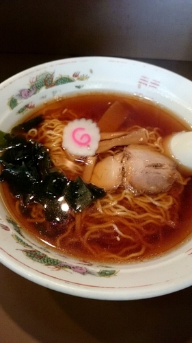「ラーメン（５００円）」@ラーメンと餃子の店 水岡の写真