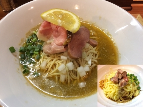 「【気まぐれ】牡蠣煮干そば亜種（800円）＋替玉（300円）」@中華そば 先崎の写真