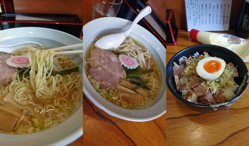 「『塩ラーメン(細麺)+チャーシュー丼(￥600+250)』」@らーめん処 こたにの写真