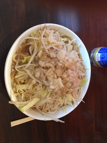 「ラーメン並ニンニク、ヤサイ、アブラ」@龍麺 ふえ郎の写真