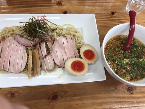 「香味つけ麺800円+ﾗｰﾊﾟｽ味玉」@ドリームロード 道夢の写真