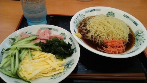 「黒酢しょうゆ冷し麺 510円」@日高屋 市川北口店の写真