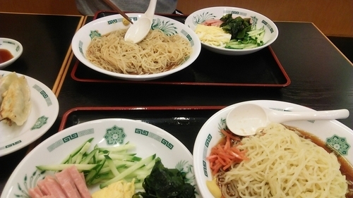 「黒酢しょうゆ冷し麺 510円」@日高屋 市川南口店の写真