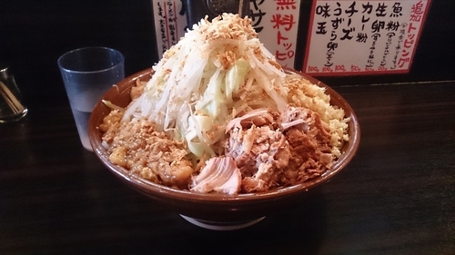 「豚そば780円+限定、麺増し130円」@大盛軒の写真