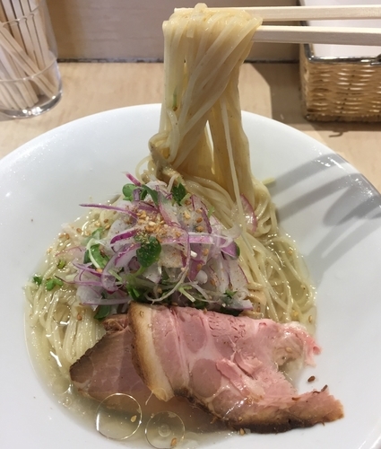 「煎酒と貝出汁の冷やがけ(塩)870円」@食堂 七彩の写真