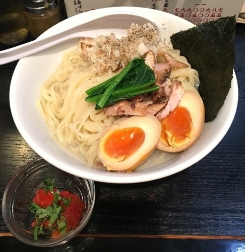 「5/28裏そば「帆立出汁塩冷製そば 」￥1100」@塩そば 桑ばらの写真