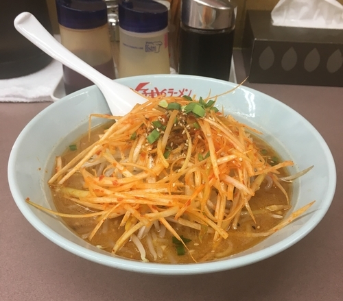 「ねぎ味噌ラーメン」@くるまやラーメン おゆみ店の写真