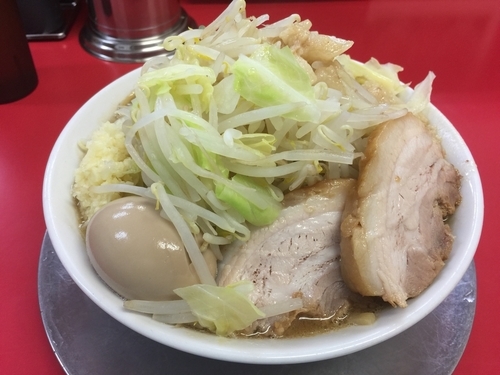 「豚玉ラーメン（倍盛）」@ジャンクガレッジ 熊谷店の写真