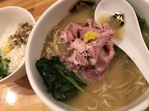 「濃厚真鯛らーめん(大盛)雑炊セット」@真鯛らーめん 麺魚の写真