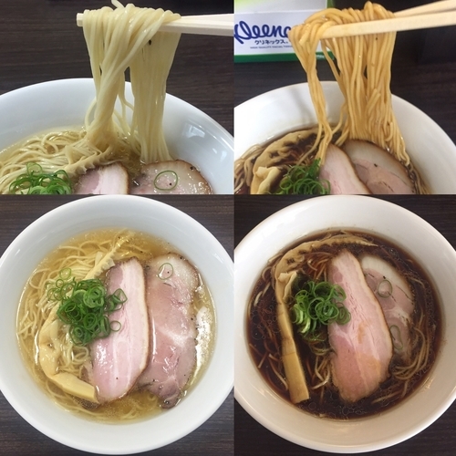 「塩ラーメン(左)680円他」@かしわぎの写真