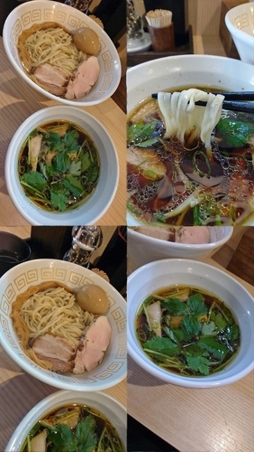 「『昆布と鶏節水の醤油つけ麺+味玉(￥900+100)』」@中村麺三郎商店の写真