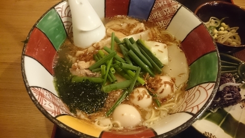 「星火ラーメンと黒米のおにぎり膳（1,050円）」@旬魚菜・炭火焼・鍋・星火の写真