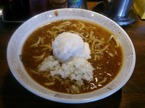 「カレーラーメン【大盛】」@らーめんまんの写真