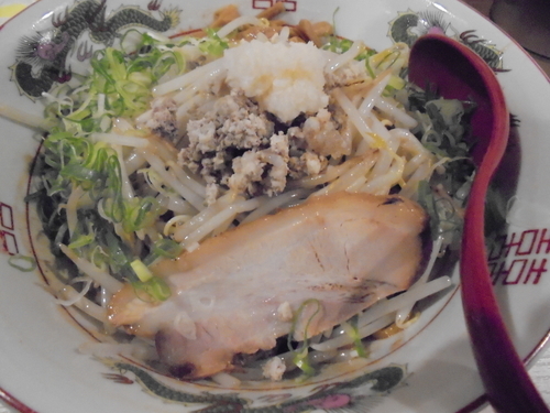 「汁なし焦がし醤油　７８０円」@拉麺 大公 南太田本店の写真