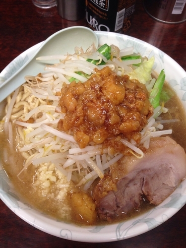 「小ラーメン（ニンニク、アブラ）」@ラーメン二郎 めじろ台店の写真