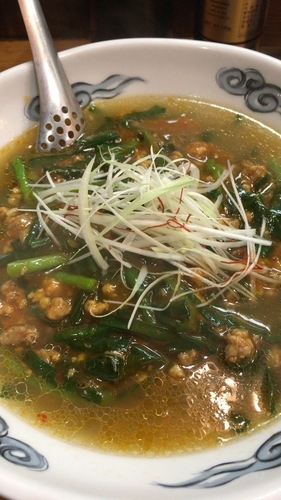 「ニラそば大盛 中辛」@ラーメン創作麺処 めん坊の写真