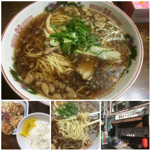 「ラーメン+から揚げセット　550+280=830円」@尾道ラーメン 一丁の写真
