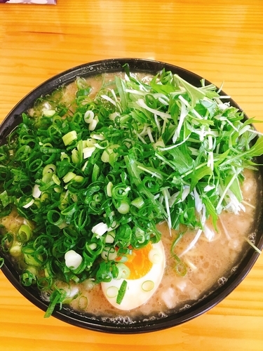 「こってり塩豚骨中太ラーメン」@豚骨ラーメン 新井商店の写真