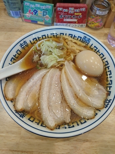 「肉中華そば 850円 味玉(クーポン)」@中華そばムタヒロ 国立店の写真