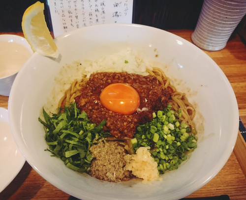 「スパイシーまぜそば」@中華蕎麦 はざまの写真