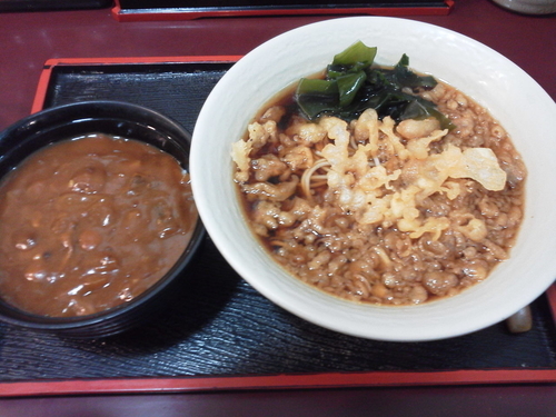 「ミニカレー丼セット 530円」@初台庵の写真