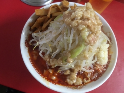 「辛ラーメン 辛さ2倍+メンマ」@らーめん 武丸の写真