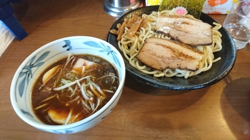 「つけそば（並） 780円 + 炙りチャーシュー丼 350円」@麺屋こうきの写真