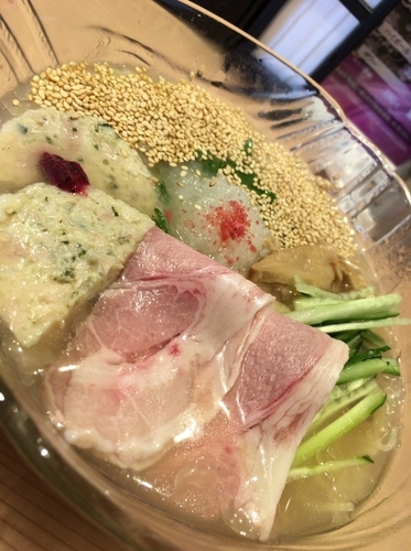 「【限定】冷やし梅紫蘇そば ８８０円」@鯛塩そば灯花 本店の写真