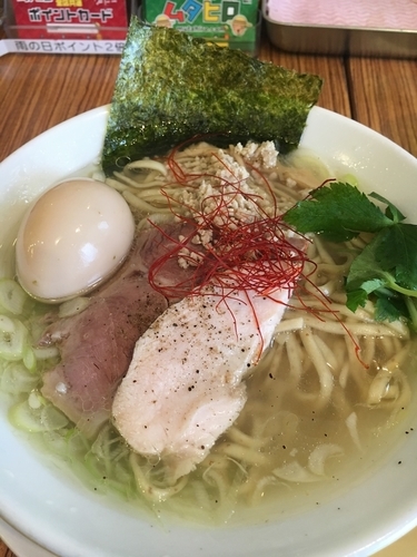 「ガハハ鶏そば（塩）¥750（煮卵別）」@中華そば ムタヒロ 大阪福島店の写真