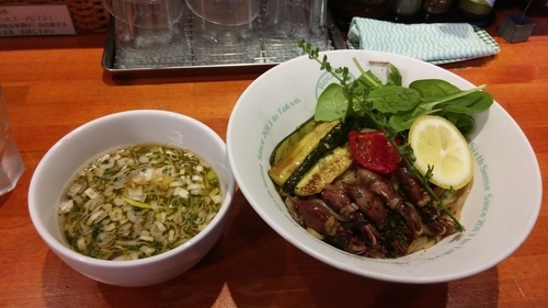 「ホタル烏賊つけそば大蒜スタイル」@麺屋 六感堂 Rock'anDoの写真