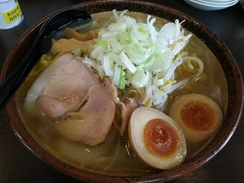 「塩らーめん　（麺大盛り）　＋味付玉子：サービス券」@麺匠 真武咲弥 松本店の写真