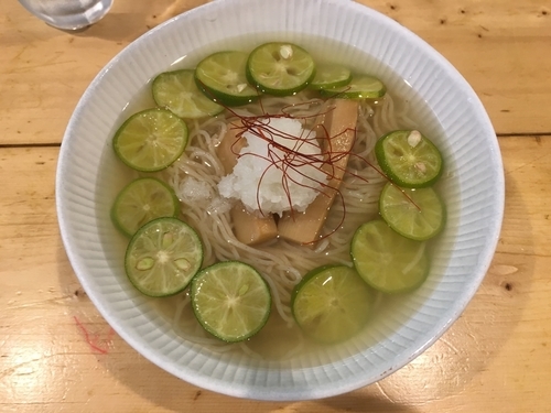 「冷製すだちそば／￥850」@支那そば 大和 稲荷町本店の写真
