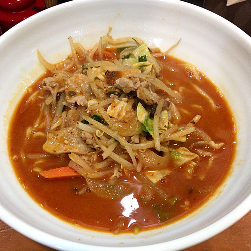 「超激辛ぎょうてんタンメン　830円　小ライス　0円」@爆じゅう餃子 餃点の写真