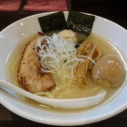 味玉入り 帆立塩らーめん+辛ネギライス