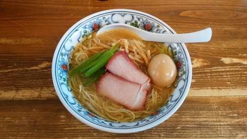 「味玉貝そば(薄口醤油)」@まるえ食堂の写真