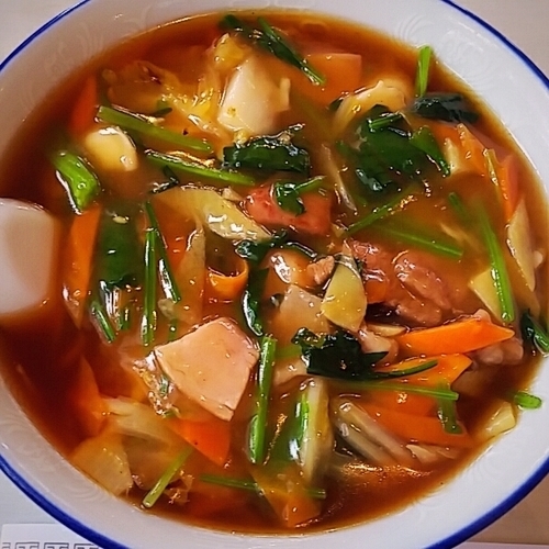 「什錦湯麺（五目ソバ）650円」@中国料理 別館 中島屋の写真