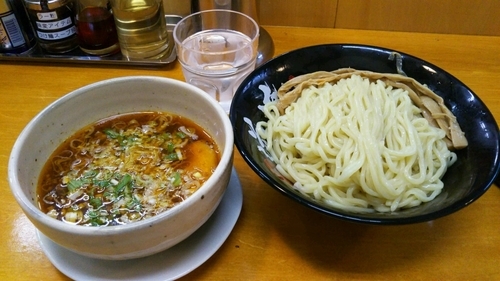 「つけ麺（旨辛ゆず醤油）　中盛」@らーめん逆流の写真