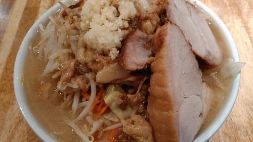 「大豚（野菜マシマシ、ニンニク少し）」@飯田橋大勝軒の写真