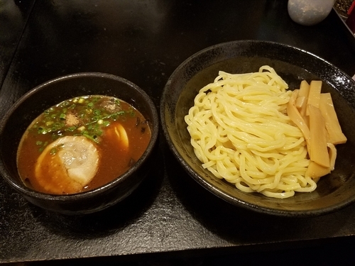 「とんこつ魚粉濃厚つけ麺 中盛(800円)」@熊本とんこつらーめん あそ路の写真